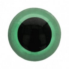 Dierenogen tweekleurig groen 18 mm