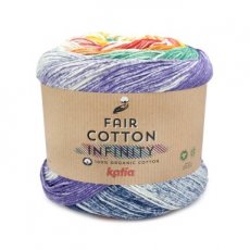 Fair Cotton Infinity 100 Oranje-donkerblauw-groen-rood