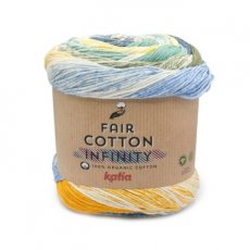 Fair Cotton Infinity 106 Blauw-Geel-Kaki