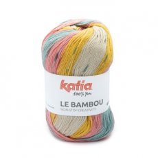 Le Bambou 102 - Pastel turquoise-Geel-Kauwgom roze-Beige