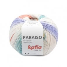 Paraiso 55 - Ecru-Kauwgom roze-Lila-Geel-Licht bruin